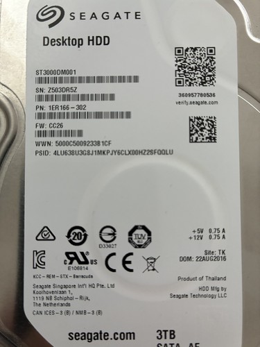 Seagate barracuda 3to - sata, iii