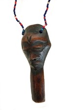 Ikhokho Pendant Mask with Necklace - African Art