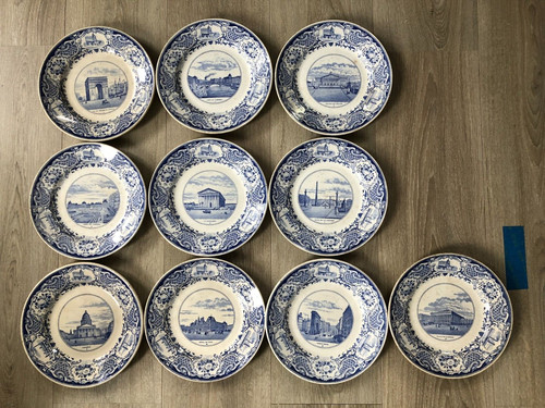 Lot assiettes faïence - 10,