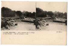 Old postcard stereo war 1914-16 - shelters built in Saint-Thomas, wood of Grurie