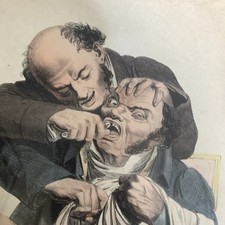 Christmas Antique 1900s Louis Lèopold Boilly Comedy Lithograph FRANCE