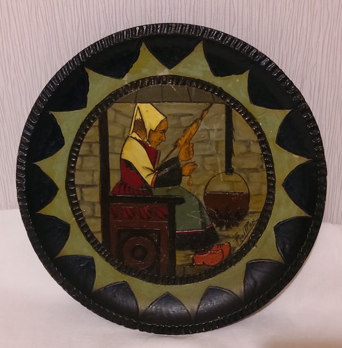 Assiette pyrogravure bois - assiette,