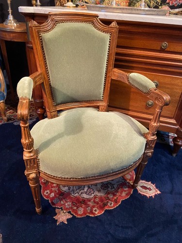 Fauteuil cabriolet velours