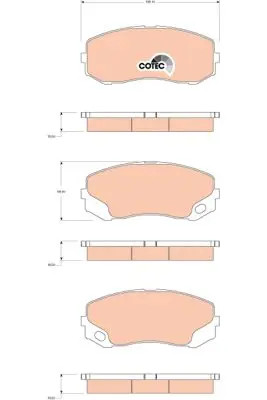 Plaquettes frein gdb3492 - plaquettes,