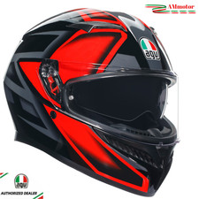 Casque Agv K3 Compound Black Red Intégral Moto Taille L 59 60 HELMET E02206