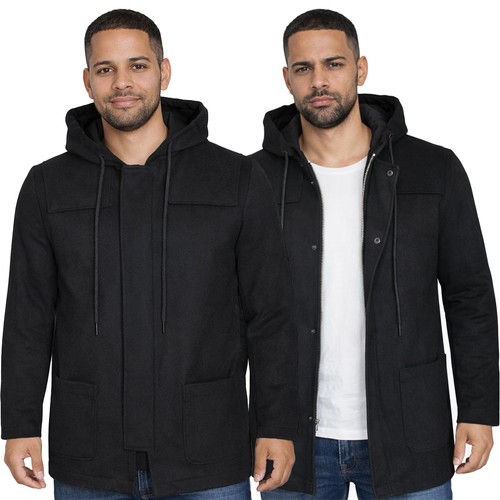 Manteau homme noir casual - manteau,