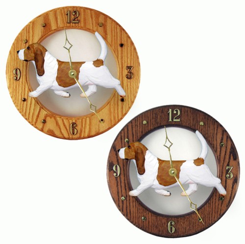 Horloge bois basset hound - en,