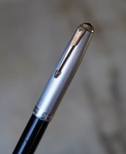 STYLO PLUME PARKER 51 VACUMATIC STERLING SILVER 925 BLUE DIAMOND - RARE VERSION