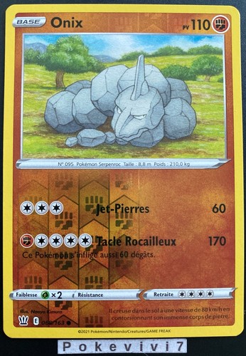 Carte pokemon onix 068 - carte, 068/163