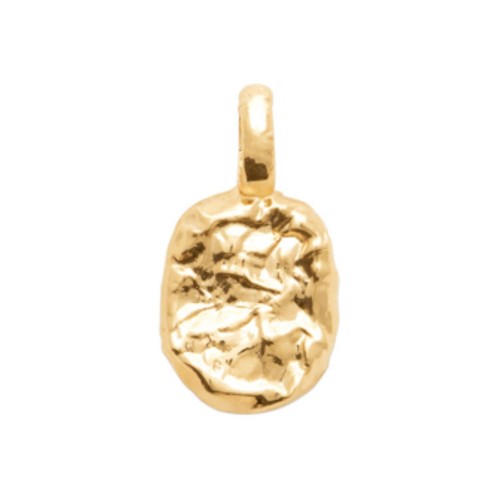 Pendentif forme ovale - , martelé