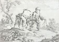 Two Children Playing with a Goat Balthasar Dunker Johann Heinrich Roos XVIII