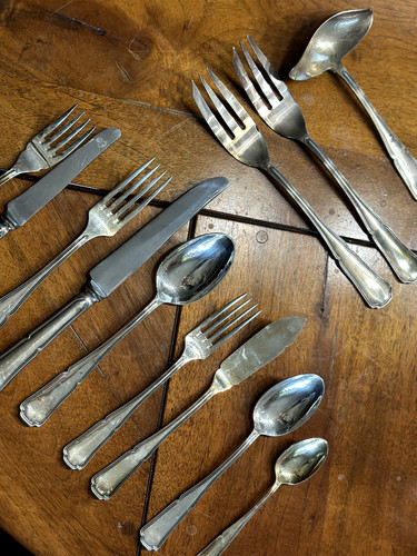 Service ménagère argent - ménagère, /