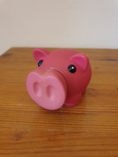 Petit cochon tirelire en plastique rose touché doux Makita 7x8x9 cm