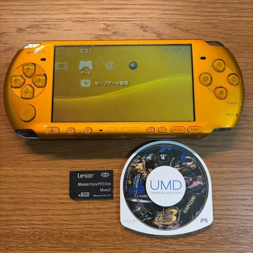 Console sony psp 3000 - console, jaune