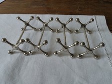 4 Porte-couteau METAL  ARGENTE