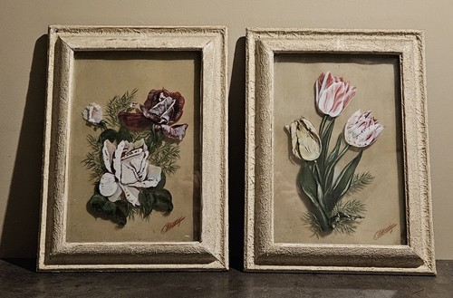Signed layered glass painting - signed,