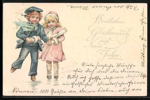 Carte postale petite paire - , en