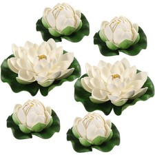  WINOMO Lot de 6 plantes artificielles pour étang, simulation de lotus, fleur