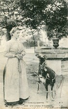 Centre Type Card A Dairy Farm and Her Goat Agriculture Place to Identify