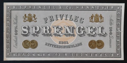 Etiquette chocolat sprengel - etiquette,