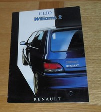 Renault Clio Williams 2 Brochure 1994