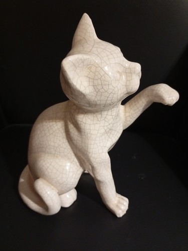 Chat émaux craquelé - chat, la