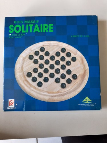 Jeu solitaire bois - jeu,