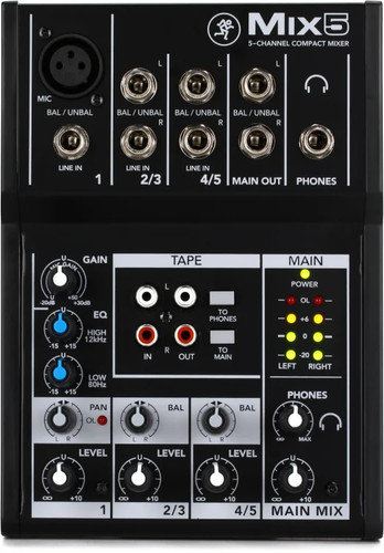 Mackie mix5 channel compact - 5-channel,