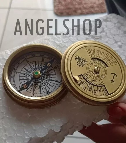 Ancien laiton vintage boussole - ancien,