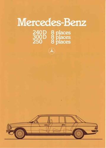 Brochure mercedes 240d 300d - 240d/, 300d/