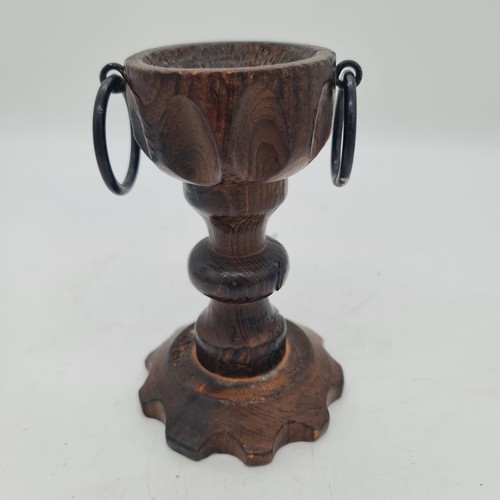 Wooden column candle holder - wooden,