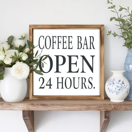 Coffee bar open - coffee, 24
