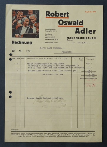 Facture allemagne 1941 - facture,