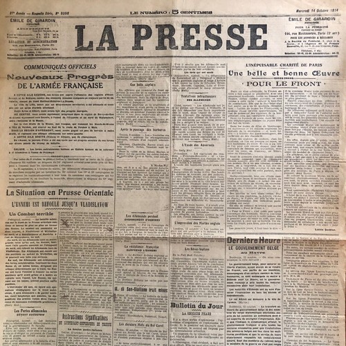 Journal presse ww1 - journal, la