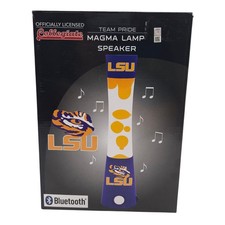 LSU Tigers 16.5 Inch Magma Lamp Bluetooth Speaker NCAA Lava Candle College Team