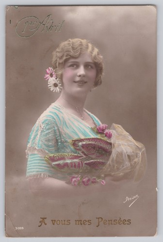 Postcard french poisson - postcard,