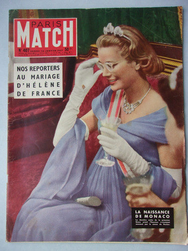 Paris match 1957 grace de - paris,
