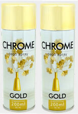 2 Bombes Peinture Chrome Or Doré Effet Miroir Gold Aérosol Spray 200 ml