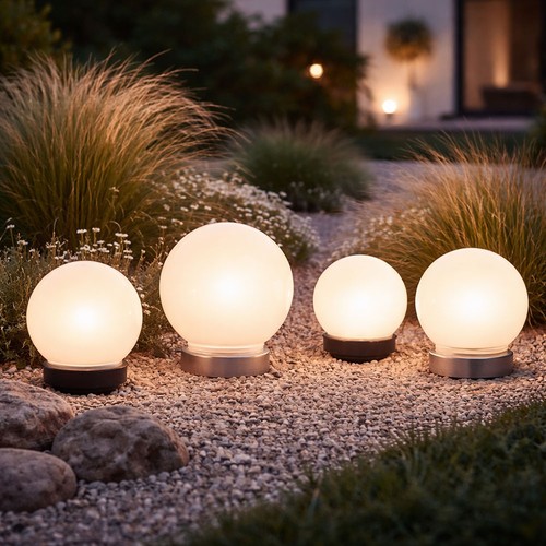 Boule lumineuse jardin - 4x, de