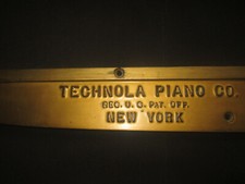 Vintage piano Technola Piano Co  PLaque
