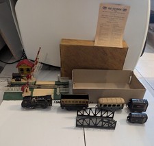 Lot Train Jep Tôle Wagon Pullman - Passage A Niveau Électrique