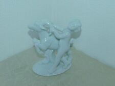 Porcelain Figurine "Cherub With Goat" White Porcelain Marked 5012