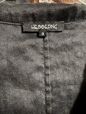 HEBBEDING Dutch Design Black Linen DRESS Size 3  US 16 VGC Lagen AvantGarde