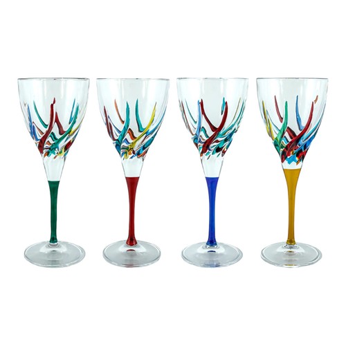 Set four murano - vin, verre