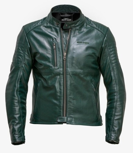 Moto guzzi men green leather - moto,