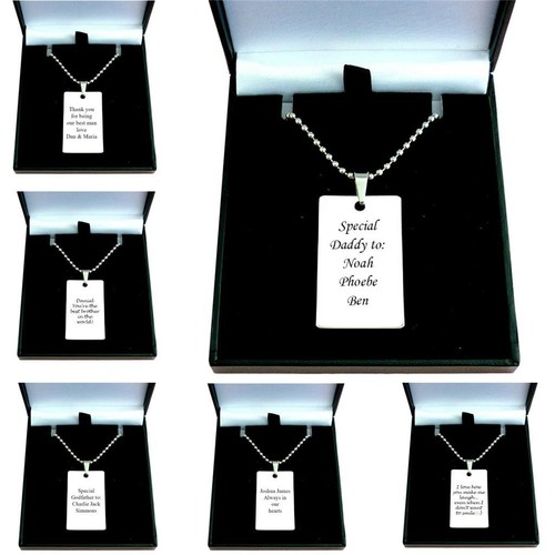 Homme bijoux gravé collier - homme,