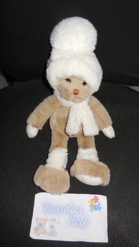 Doudou peluche ours beige - doudou,