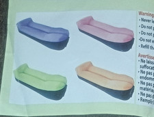 INFLATABLE LOUNGER AIR SOFA CHAIR HAMMOCK PORTABLE WATER PROOF GREEN CAMPING