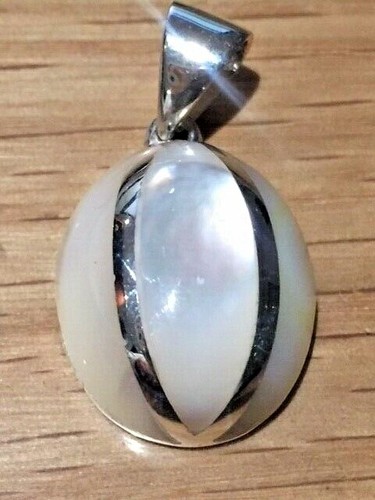 Pendentif nacre blanc - pendentif,