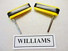 Williams Pinball Yellow Flipper & Shaft, Includes New Fresh Black Flipper Rings!